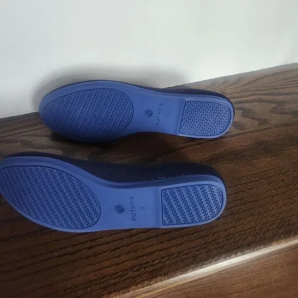 NIB Rothy’s The Daily Round Toe Flat RARE RETIRED COLOR-Size 7-Navy Solid - Picture 6 of 11